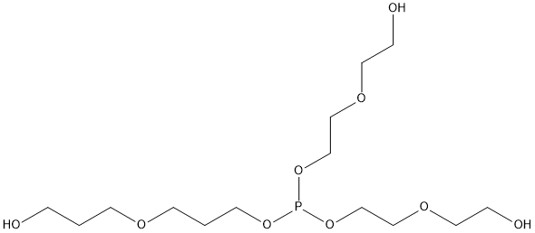 7-[2-(2-hydroxymethylethoxy)methylethoxy]tetramethyl-3,6,8,11-tetraoxa-7-phosphatridecane-1,13-diol  Structure