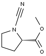 L-Proline, 1-cyano-, methyl ester (9CI) Structure