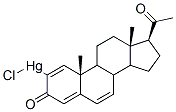 Chloro(3,20-dioxopregna-1,4,6-trien-2-yl)mercury(II) Structure