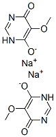 6-hydroxy-5-methoxypyrimidin-4(1H)-one, disodium salt Structure
