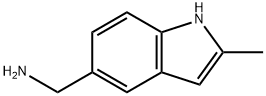 (2-メチル-1H-インドール-5-イル)メチルアミン 化学構造式