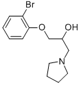 1-(2-ブロモフェノキシ)-3-ピロリジン-1-イルプロパン-2-オール 化学構造式