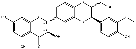 水飞蓟宾(水飞蓟宾A和水飞蓟宾B的混合物),36804-17-8,结构式