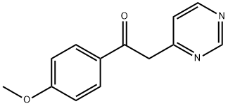 1-(4-甲氧基苯基)-2-嘧啶-4-基乙酮 结构式