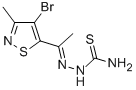 Methyl(4-bromo-3-methyl-5-isothiazolyl) ketone thiosemicarbazone Struktur