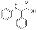 2-アニリノ-2-フェニル酢酸 化学構造式