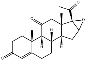 16Α,17Α-环氧-11-酮基黄体酮, 3684-84-2, 结构式