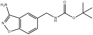 [(3-氨基-1,2-苯并异恶唑-5-基)甲基]氨基甲酸叔丁酯 结构式