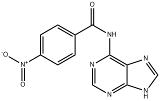 4-ニトロ-N-(1H-プリン-6-イル)ベンズアミド 化学構造式