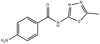 4-アミノ-N-(5-メチル-1,3,4-チアジアゾール-2-イル)ベンズアミド 化学構造式