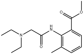 2-[2-(ジエチルアミノ)アセチルアミノ]-m-トルイル酸メチル 化学構造式