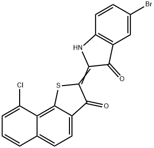 5-bromo-2-(9-chloro-3-oxonaphtho[1,2-b]thien-2(3H)-ylidene)-1,2-dihydro-3H-indol-3-one Structure