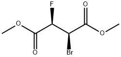 THREO-2-ブロモ-3-フルオロこはく酸ジメチル 化学構造式