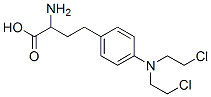 2-アミノ-4-[p-[ビス(2-クロロエチル)アミノ]フェニル]酪酸 化学構造式
