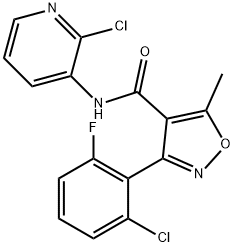 3-(2-CHLORO-6-FLUOROPHENYL)-N-(2-CHLORO-3-PYRIDINYL)-5-METHYL-4-ISOXAZOLECARBOXAMIDE Structure