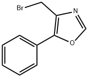 4-(ブロモメチル)-5-フェニル-1,3-オキサゾール 化学構造式