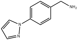 4-(1H-ピラゾール-1-イル)ベンジルアミン 化学構造式