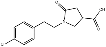 1-(4-氯苯乙基)-5-氧代-3-吡咯烷羧酸,368870-06-8,结构式