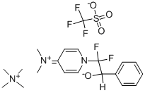 Methanaminium, N,N,N-trimethyl-, compd. with N-[1-(1,1-difluoro-2-hydroxy-2-phenylethyl)-4(1H)-pyridinylidene]-N-methylmethanaminium(1+), 1,1,1-trifluoromethanesulfonate (1:1:1) Structure