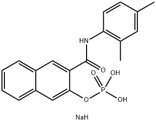 NAPHTHOL AS-MX-PHOSPHATE DISODIUM SALT NONAHYDRATE Structure