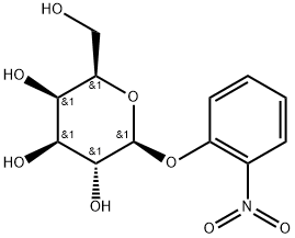 2-ニトロフェニルβ-D-ガラクトピラノシド 化学構造式