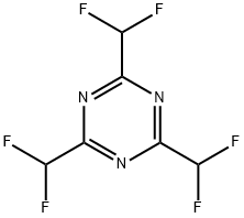 2,4,6-トリス(ジフルオロメチル)-1,3,5-トリアジン 化学構造式
