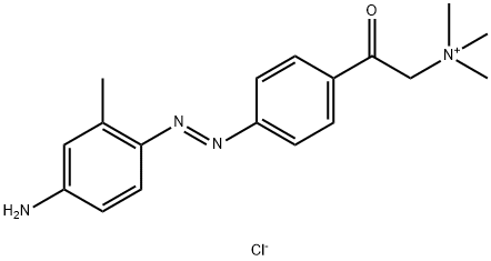 [2-[4-(4-amino-2-methyl-phenyl)diazenylphenyl]-2-oxo-ethyl]-trimethyl-azanium chloride Structure