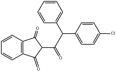 2-[(p-Chlorophenyl)phenylacetyl]-1,3-indandione Struktur