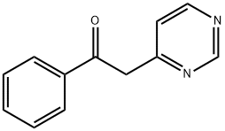 1-フェニル-2-ピリミジン-4-イルエタノン 化学構造式