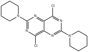 4,8-dichloro-2,6-dipiperidinopyrimido[5,4-d]pyrimidine Structure