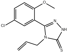 4-アリル-5-(5-クロロ-2-メトキシフェニル)-4H-1,2,4-トリアゾール-3-チオール 化学構造式