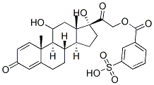prednisolone 21-3-sulfobenzoate Structure