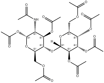 N-乙酰基-D-乳糖胺-七醋酸脂,36954-63-9,结构式