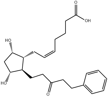 (5Z)-7-[(1R,2R,3R,5S)-3,5-Dihydroxy-2-(3-oxo-5-phenylpentyl)cyclopentyl]-5-heptenoic Acid Struktur