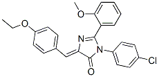 4H-Imidazol-4-one,  3-(4-chlorophenyl)-5-[(4-ethoxyphenyl)methylene]-3,5-dihydro-2-(2-methoxyphenyl)-|