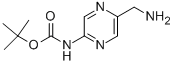 (5-Aminomethyl-pyrazin-2-yl)-carbamic acid tert-butyl ester Structure