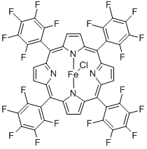 5,10,15,20-テトラキス(ペンタフルオロフェニル)-21H,23H-ポルフィリン鉄(III)塩化物 化学構造式