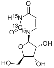 尿苷-2-13C-1,3-15N2 结构式