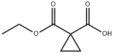 环丙基-1,1-二甲酸单乙酯, 3697-66-3, 结构式