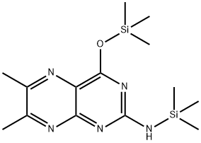 6,7-Dimethyl-N-(trimethylsilyl)-4-(trimethylsilyloxy)pteridin-2-amine Structure