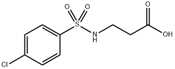 3-(4-クロロベンゼンスルホニルアミノ)プロピオン酸 化学構造式