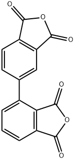 1,1'-ビフェニル-2,3,3',4'-テトラカルボン酸2,3:3',4'-二無水物 化学構造式