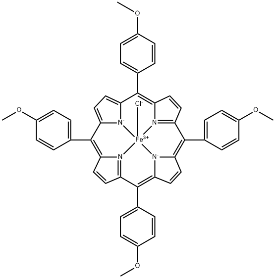 5,10,15,20-四(4-甲氧基苯基)-21H,23H-卟吩氯化铁(III),36995-20-7,结构式