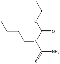 Carbamic  acid,  (aminothioxomethyl)butyl-,  ethyl  ester  (9CI) Structure