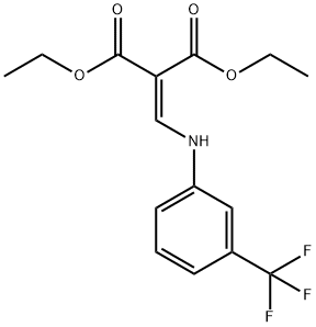 [3-(トリフルオロメチル)フェニルアミノメチレン]マロン酸ジエチル 化学構造式