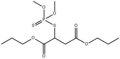 2-[(Dimethoxyphosphinothioyl)thio]butanedioic acid dipropyl ester Struktur