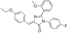 4H-Imidazol-4-one,  5-[(4-ethoxyphenyl)methylene]-3-(4-fluorophenyl)-3,5-dihydro-2-(2-methoxyphenyl)- Structure