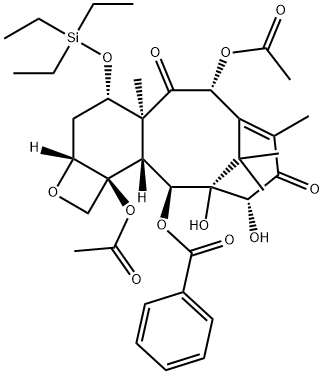 14β-Hydroxy-7-O-(triethylsilyl)-13-oxo Baccatin III 结构式