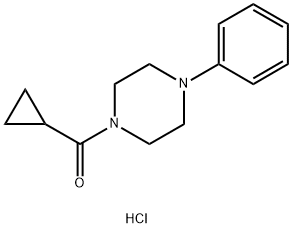 1-Cyclopropylcarbonyl-4-phenylpiperazine hydrochloride Struktur