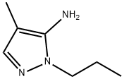 4-メチル-2-プロピル-2H-ピラゾール-3-イルアミン 化学構造式